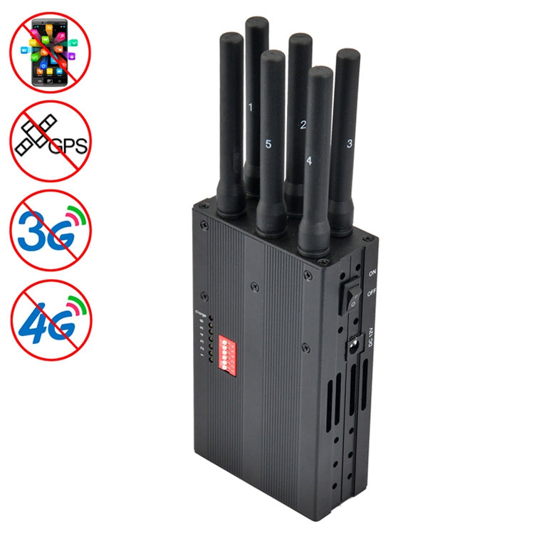 GSM / CDMA / DCS / PCS / 3G / 4G / GPS Mobile Phone Signal Breaker / Jammer / Isolator, Coverage: 20meters (JAX-121A-6B)