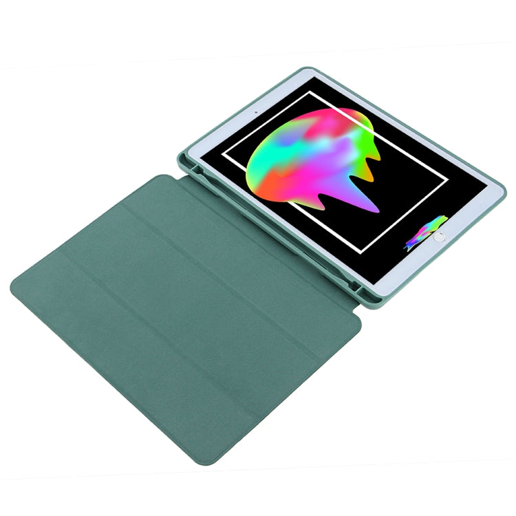 Honeycomb Ventilation Foldable Deformation Horizontal Flip PU Leather Case with 3-Folding Holder & Pen Slot & Smart Sleep / Wake-up, For iPad 10.2
