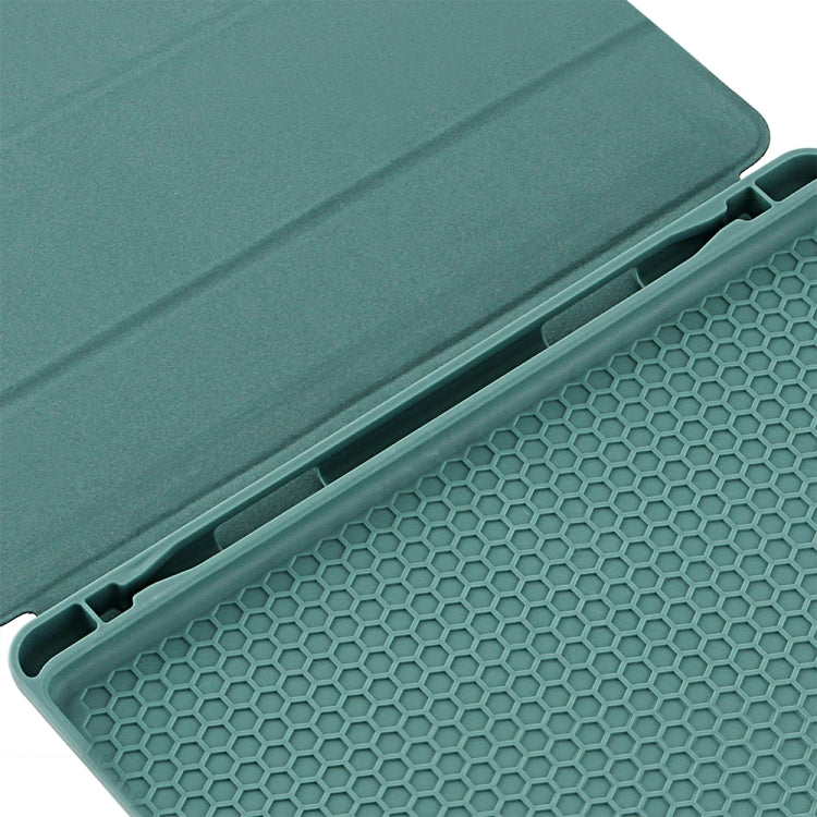 Honeycomb Ventilation Foldable Deformation Horizontal Flip PU Leather Case with 3-Folding Holder & Pen Slot & Smart Sleep / Wake-up, For iPad 10.2