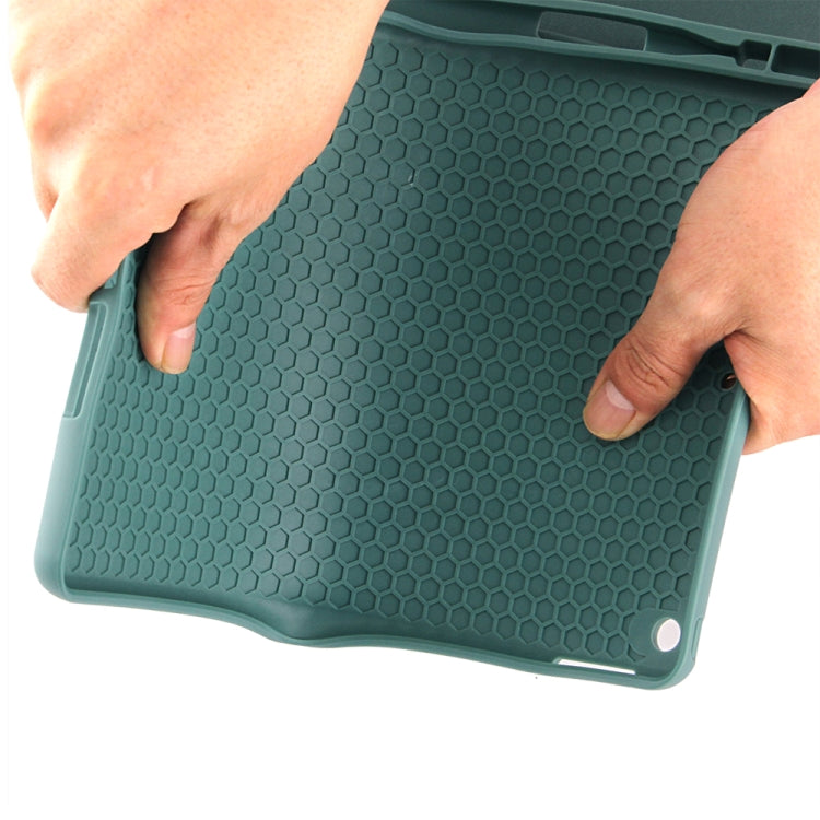 Honeycomb Ventilation Foldable Deformation Horizontal Flip PU Leather Case with 3-Folding Holder & Pen Slot & Smart Sleep / Wake-up, For iPad 10.2