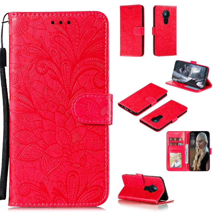 Lace Flower Embossing Pattern Horizontal Flip Leather Case , with Holder & Card Slots & Wallet & Photo Frame & Lanyard, For LG K31, For Motorola Moto G8 Power Lite, For Motorola Moto E6S 2020, For Nokia 5.3