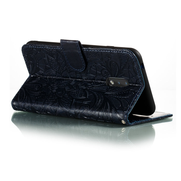 Lace Flower Embossing Pattern Horizontal Flip Leather Case , with Holder & Card Slots & Wallet & Photo Frame & Lanyard, For Nokia 2.3, For Nokia 1.3