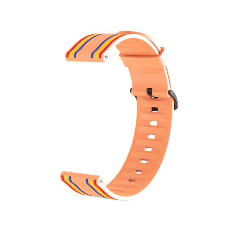 20mm For Huami Amazfit GTS / Samsung Galaxy Watch Active 2 / Huawei Watch GT2 42MM Striped Silicone Strap