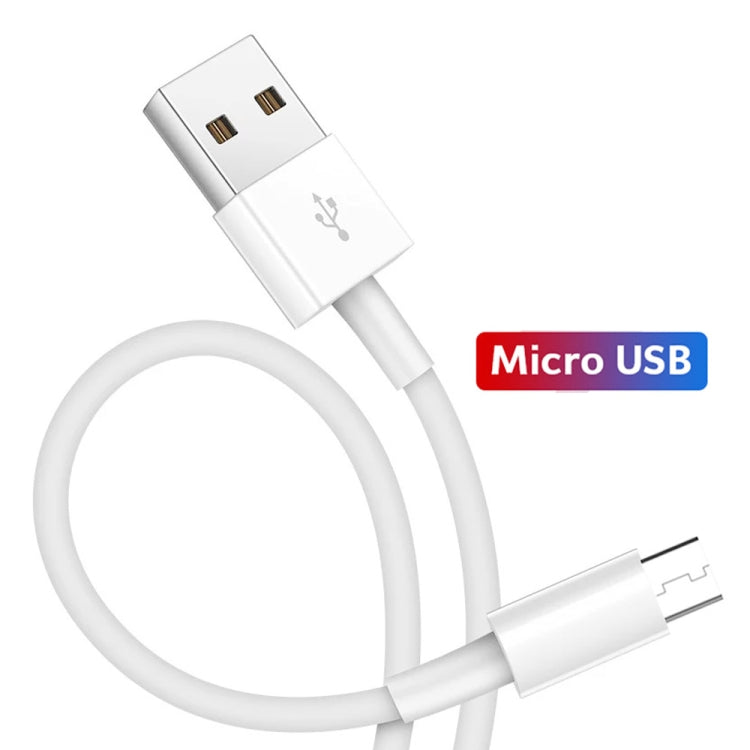 Qc3.0 Dual USB Car Charger + Micro USB Fast Charging Cable Car Charging Kit, Micro USB (White), Micro USB (Black)