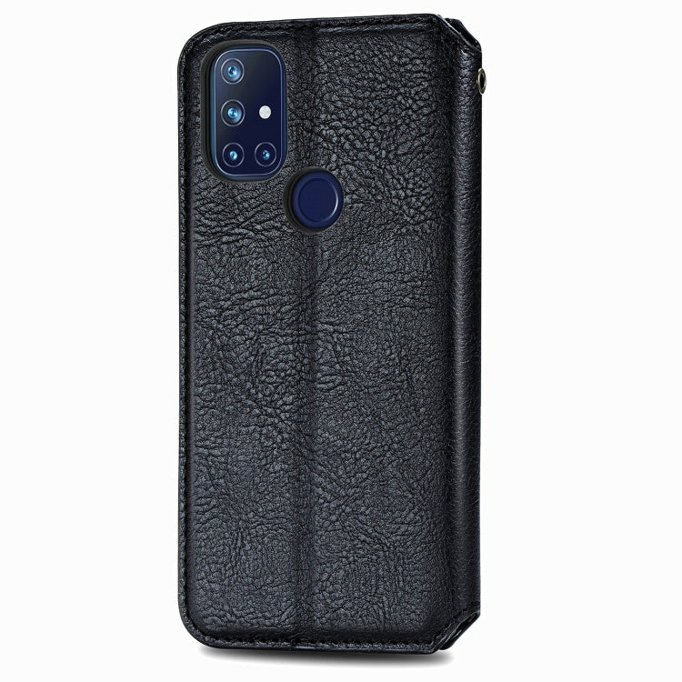 Cubic Grid Pressed Horizontal Flip Magnetic PU Leather Case with Holder & Card Slots & Wallet, For OnePlus N10