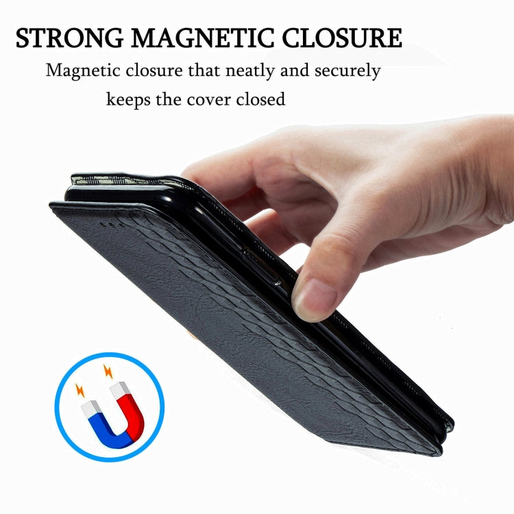 Cubic Grid Pressed Horizontal Flip Magnetic PU Leather Case with Holder & Card Slots & Wallet, For OnePlus N10