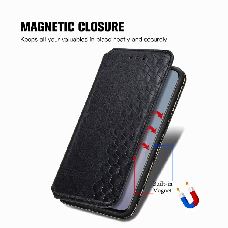 Cubic Grid Pressed Horizontal Flip Magnetic PU Leather Case with Holder & Card Slots & Wallet, For OnePlus N10
