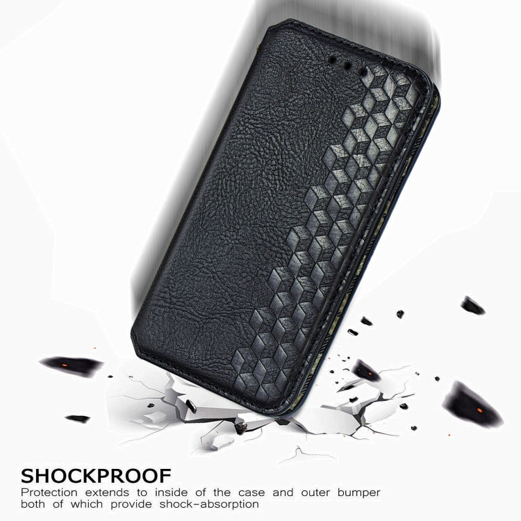 Cubic Grid Pressed Horizontal Flip Magnetic PU Leather Case with Holder & Card Slots & Wallet, For OnePlus N10