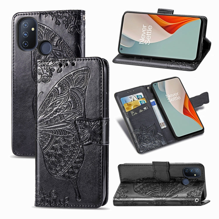 Butterfly Love Flower Embossed Horizontal Flip Leather Case with Bracket / Card Slot / Wallet / Lanyard, For OnePlus Nord N100, For Motorola Moto G9 Power, For LG K92 5G