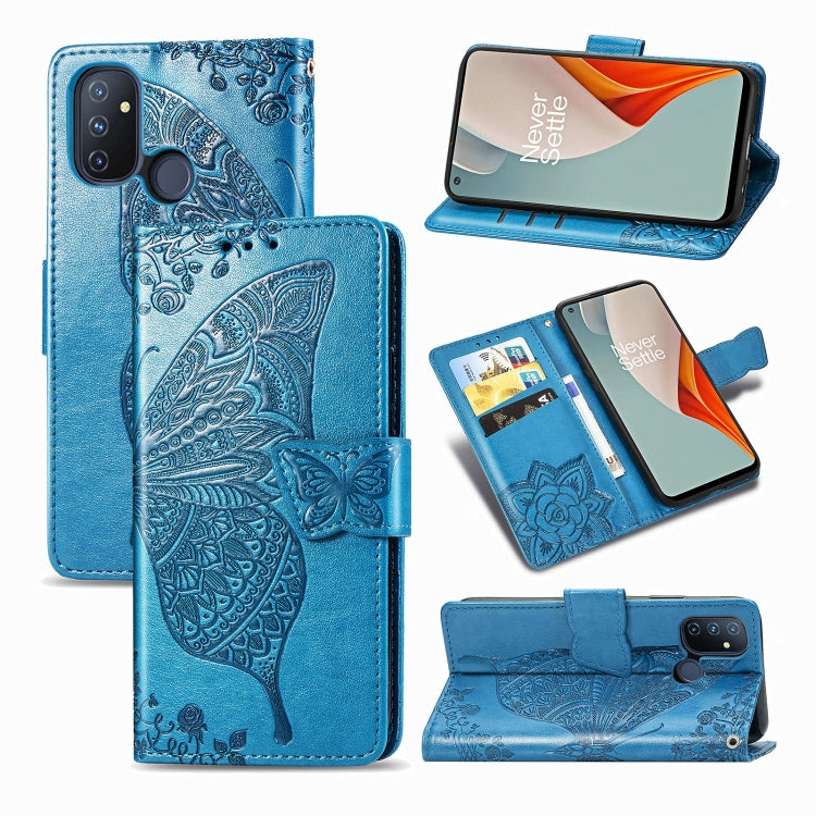 Butterfly Love Flower Embossed Horizontal Flip Leather Case with Bracket / Card Slot / Wallet / Lanyard, For OnePlus Nord N100, For Motorola Moto G9 Power, For LG K92 5G