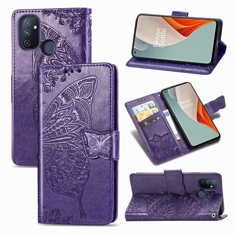 Butterfly Love Flower Embossed Horizontal Flip Leather Case with Bracket / Card Slot / Wallet / Lanyard, For OnePlus Nord N100, For Motorola Moto G9 Power, For LG K92 5G