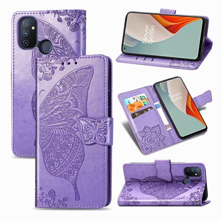 Butterfly Love Flower Embossed Horizontal Flip Leather Case with Bracket / Card Slot / Wallet / Lanyard, For OnePlus Nord N100, For Motorola Moto G9 Power, For LG K92 5G