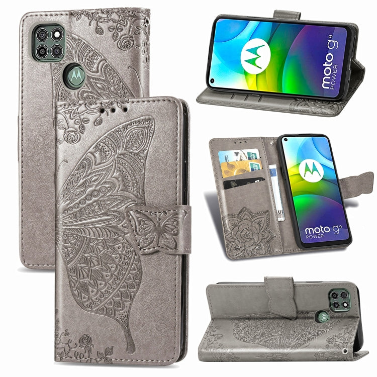 Butterfly Love Flower Embossed Horizontal Flip Leather Case with Bracket / Card Slot / Wallet / Lanyard, For OnePlus Nord N100, For Motorola Moto G9 Power, For LG K92 5G