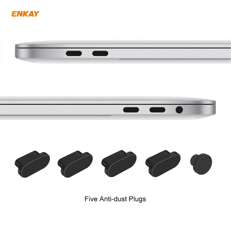ENKAY 3 in 1 Crystal Laptop Protective Case + EU Version TPU Keyboard Film + Anti-dust Plugs Set for MacBook Pro 15.4 inch A1707 & A1990 (with Touch Bar), For MacBook Pro 15.4 inch A1707 (with Touch Bar)