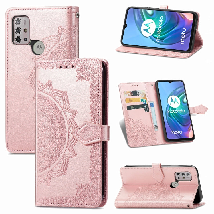 Mandala Flower Embossed Horizontal Flip Leather Case with Bracket / Card Slot / Wallet / Lanyard, For Galaxy XCover 5, For Galaxy A02, For Motorola Moto G30 / G10, For Motorola Moto E7 Power