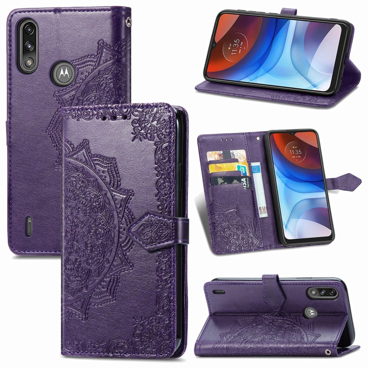 Mandala Flower Embossed Horizontal Flip Leather Case with Bracket / Card Slot / Wallet / Lanyard, For Galaxy XCover 5, For Galaxy A02, For Motorola Moto G30 / G10, For Motorola Moto E7 Power