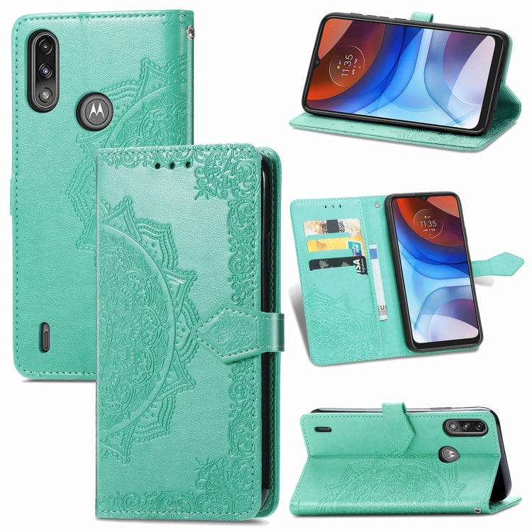 Mandala Flower Embossed Horizontal Flip Leather Case with Bracket / Card Slot / Wallet / Lanyard, For Galaxy XCover 5, For Galaxy A02, For Motorola Moto G30 / G10, For Motorola Moto E7 Power
