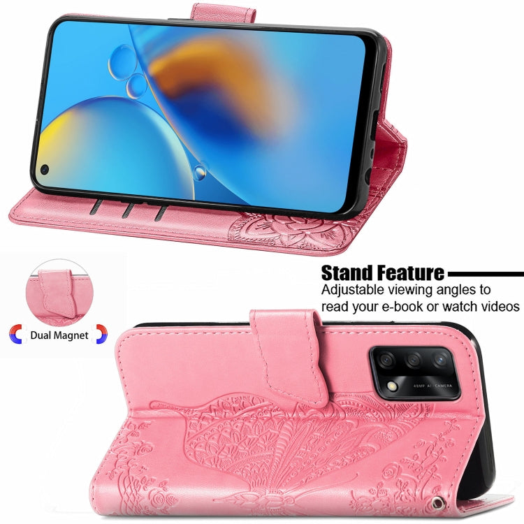 Butterfly Love Flower Embossed Horizontal Flip Leather Case with Bracket / Card Slot / Wallet / Lanyard, For OPPO F19 4G/ A74 4G, For Nokia 6.3, For LG Stylo 7 4G