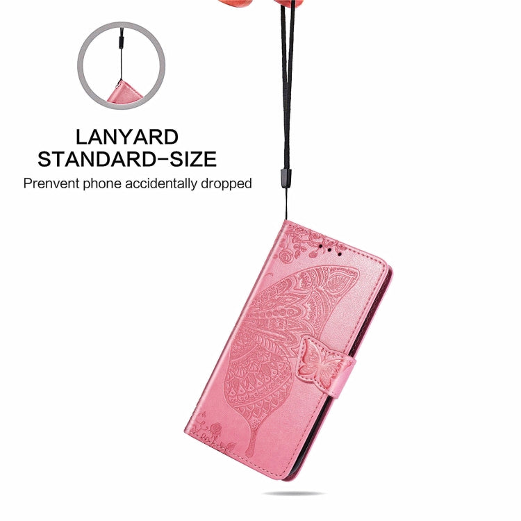 Butterfly Love Flower Embossed Horizontal Flip Leather Case with Bracket / Card Slot / Wallet / Lanyard, For OPPO F19 4G/ A74 4G, For Nokia 6.3, For LG Stylo 7 4G