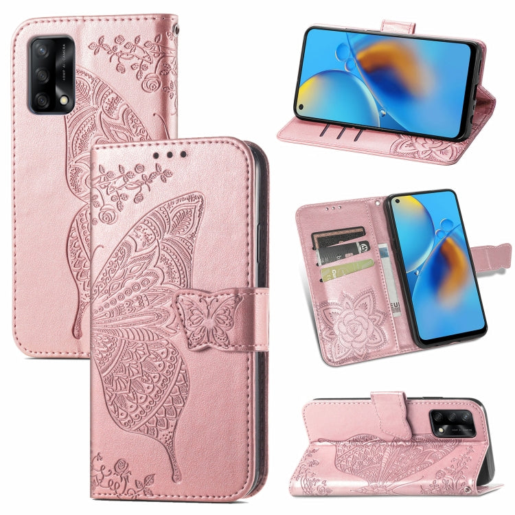 Butterfly Love Flower Embossed Horizontal Flip Leather Case with Bracket / Card Slot / Wallet / Lanyard, For OPPO F19 4G/ A74 4G, For Nokia 6.3, For LG Stylo 7 4G