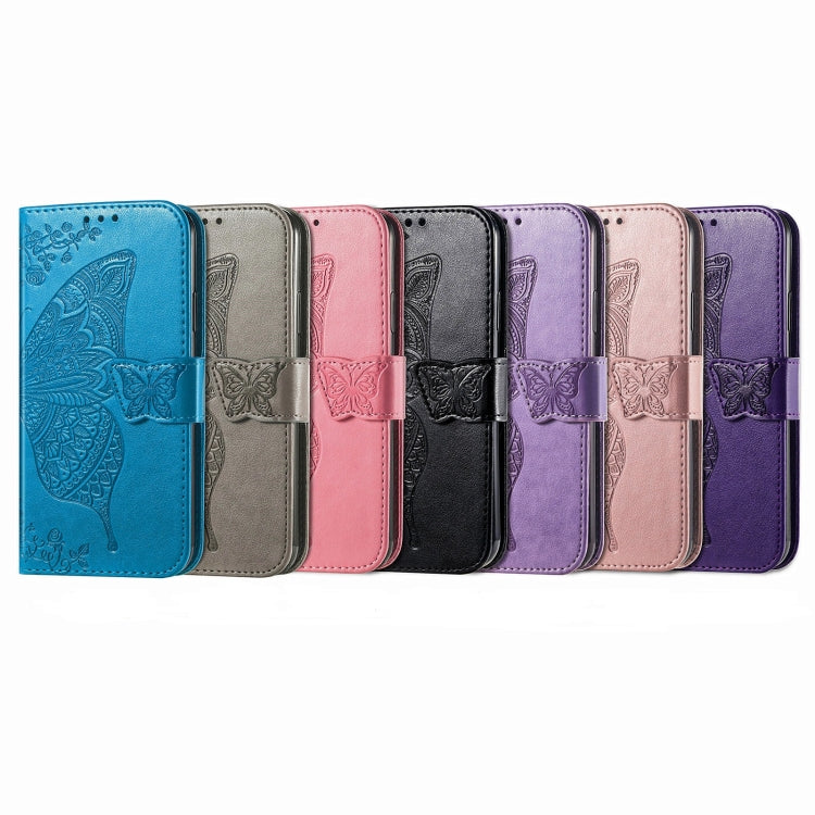 Butterfly Love Flower Embossed Horizontal Flip Leather Case with Bracket / Card Slot / Wallet / Lanyard, For OPPO F19 4G/ A74 4G, For Nokia 6.3, For LG Stylo 7 4G