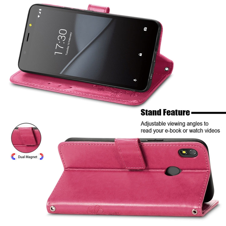 Four-leaf Clasp Embossed Buckle Mobile Phone Protection Leather Case with Lanyard & Card Slot & Wallet & Bracket Function, For Tecno Pop 3, For Tone E21, For OPPO Reno5 A