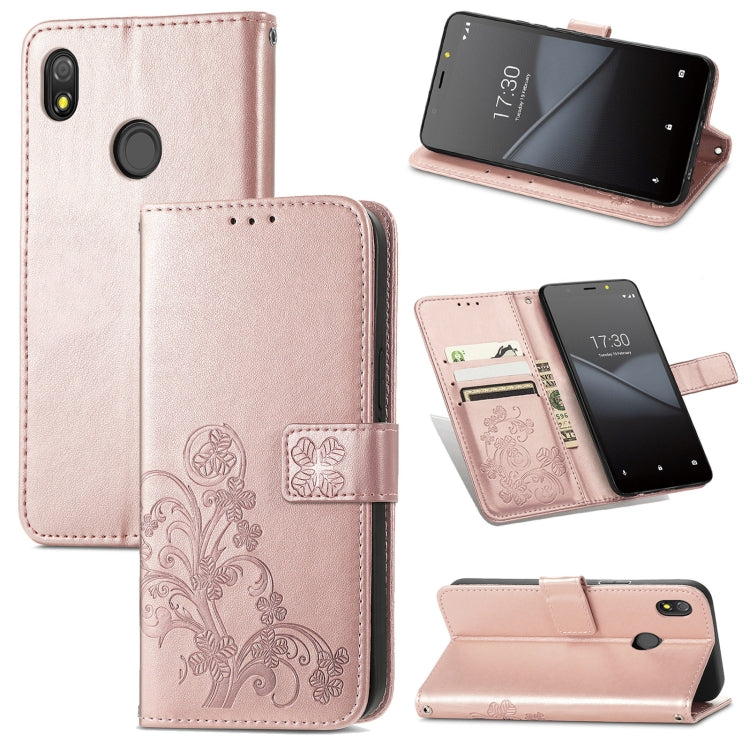 Four-leaf Clasp Embossed Buckle Mobile Phone Protection Leather Case with Lanyard & Card Slot & Wallet & Bracket Function, For Tecno Pop 3, For Tone E21, For OPPO Reno5 A