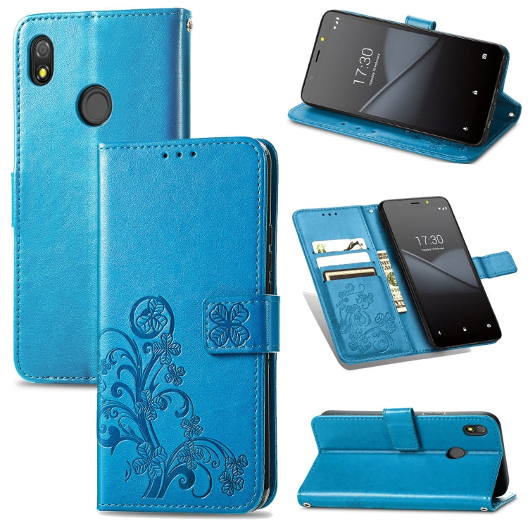 Four-leaf Clasp Embossed Buckle Mobile Phone Protection Leather Case with Lanyard & Card Slot & Wallet & Bracket Function, For Tecno Pop 3, For Tone E21, For OPPO Reno5 A