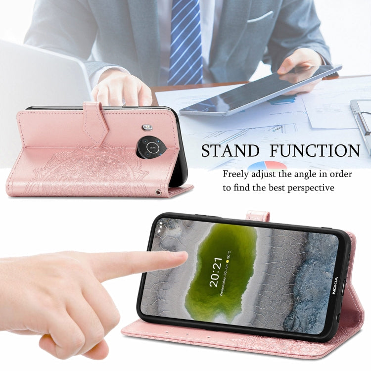 Mandala Flower Embossed Horizontal Flip Leather Case with Bracket / Card Slot / Wallet / Lanyard, For Nokia X10, For Sony Xperia Ace II, For TECNO Pop 3, For Sharp R6