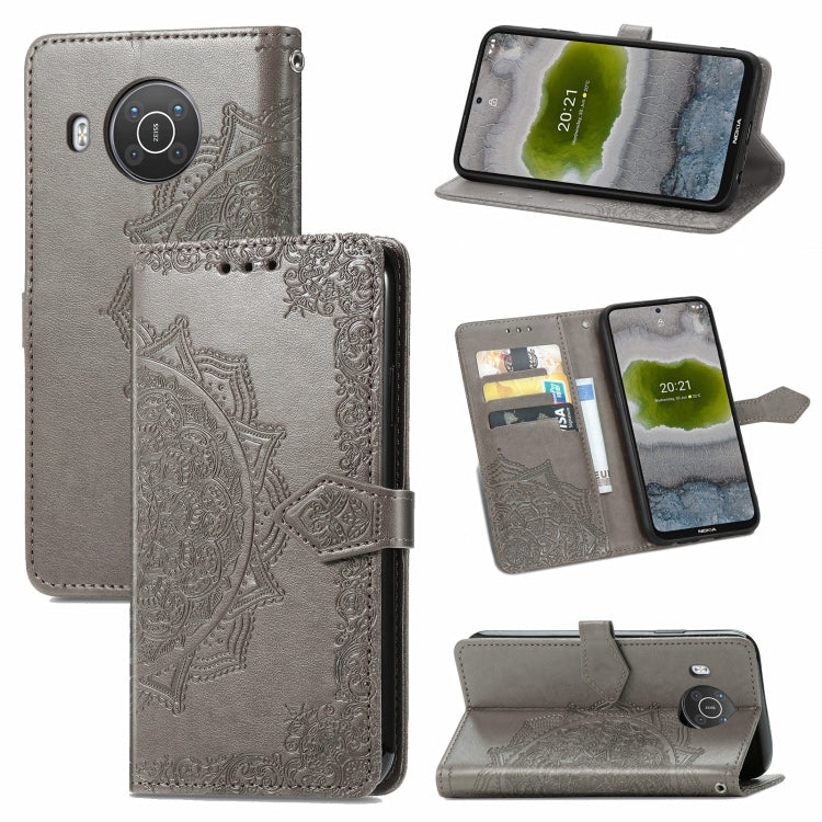 Mandala Flower Embossed Horizontal Flip Leather Case with Bracket / Card Slot / Wallet / Lanyard, For Nokia X10, For Sony Xperia Ace II, For TECNO Pop 3, For Sharp R6