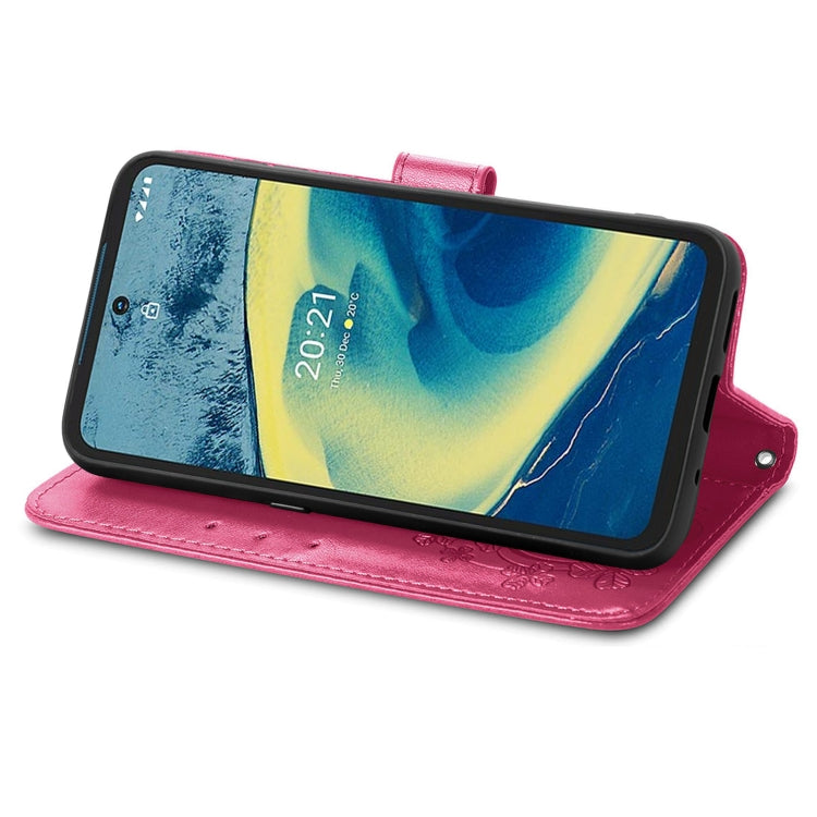 Four-leaf Clasp Embossed Buckle Mobile Phone Protection Leather Case with Lanyard & Card Slot & Wallet & Bracket Function, For Nokia XR 20, For Nokia C01 Plus, For Huawei Maimang 10 SE, For Asus Zenfone 8 Flip
