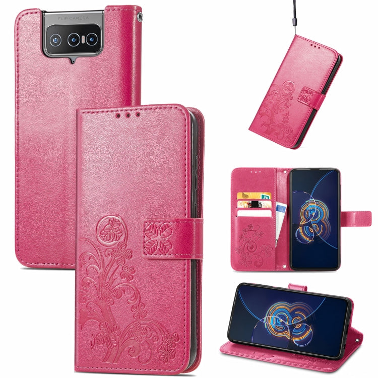 Four-leaf Clasp Embossed Buckle Mobile Phone Protection Leather Case with Lanyard & Card Slot & Wallet & Bracket Function, For Nokia XR 20, For Nokia C01 Plus, For Huawei Maimang 10 SE, For Asus Zenfone 8 Flip