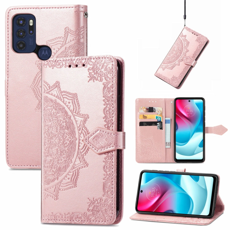 Mandala Embossing Pattern Horizontal Flip Leather Case with Holder & Card Slots & Wallet & Lanyard, For Infinix Note 10, For Infinix Smart 5, For LG Velvet 2 Pro, For Motorola Moto G60S, For Motorola Edge 20 Lite
