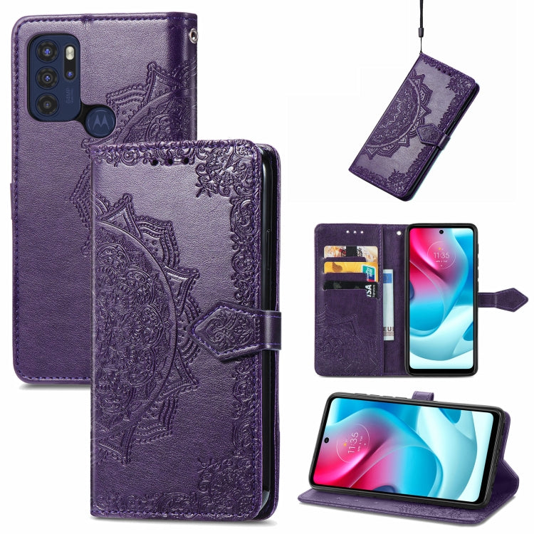Mandala Embossing Pattern Horizontal Flip Leather Case with Holder & Card Slots & Wallet & Lanyard, For Infinix Note 10, For Infinix Smart 5, For LG Velvet 2 Pro, For Motorola Moto G60S, For Motorola Edge 20 Lite