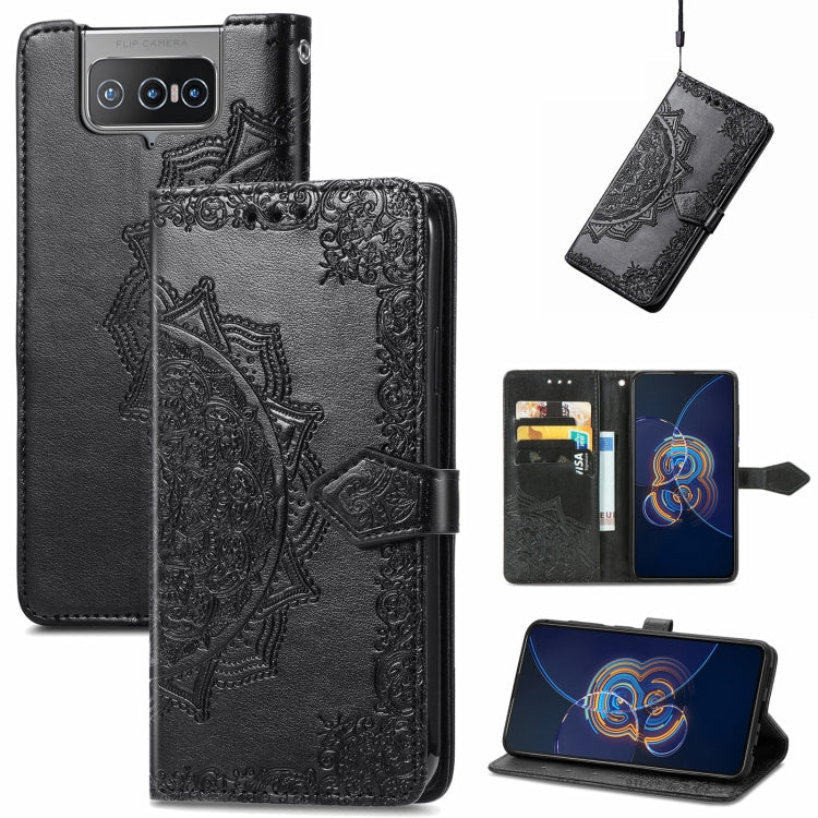 Mandala Embossing Pattern Horizontal Flip Leather Case with Holder & Card Slots & Wallet & Lanyard, For Motorola Edge 20 Pro, For Motorola Edge 20, For Asus Zenfone 8 Flip, For Nokia C01 Plus, For Nokia XR 20