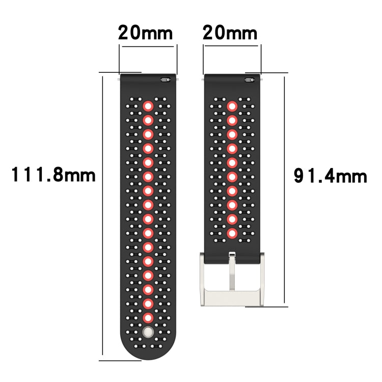 Two-Color Silicone Breathable Strap