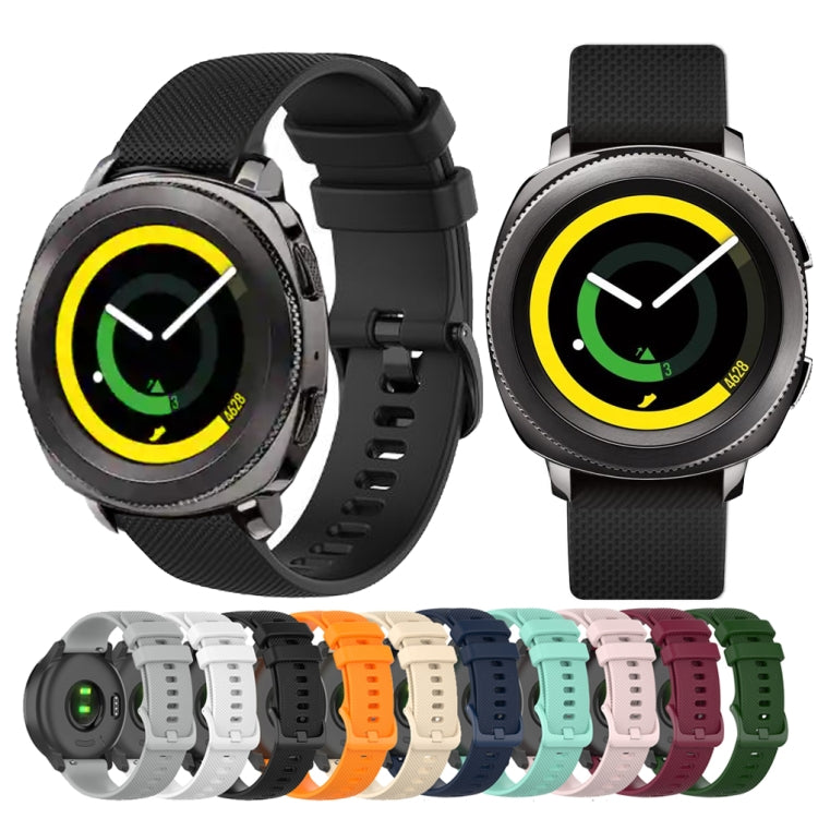 20mm Checkered Silicone Strap, For Samsung Galaxy Gear Sport, For Samsung Gear S2 Classic