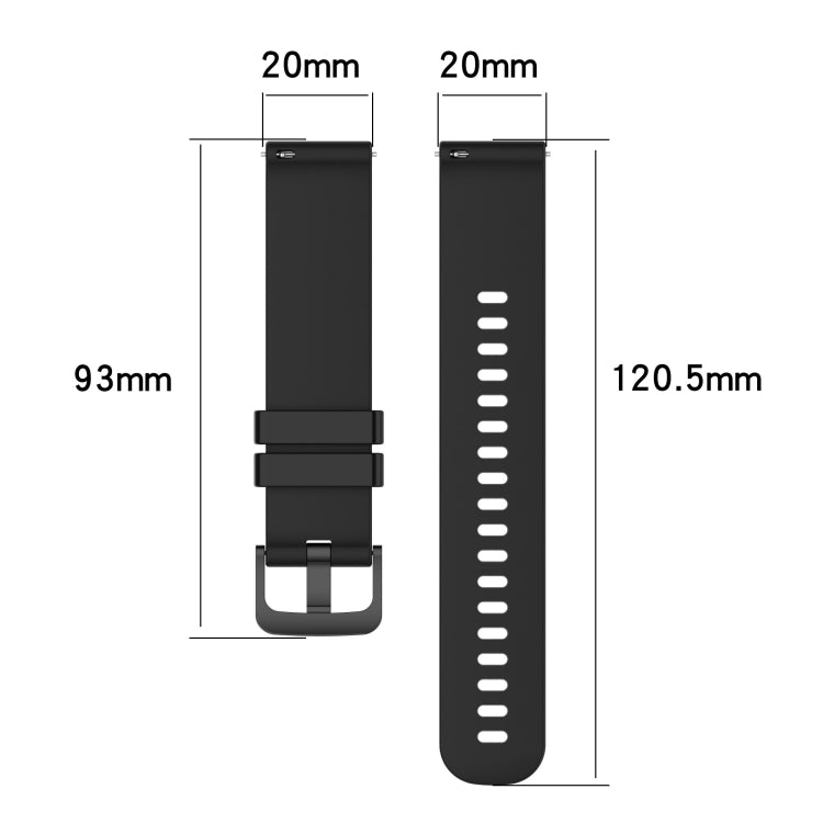 20mm Carbon Fiber Striped Silicone Strap, For Samsung Galaxy Watch 4 40mm / 44mm, For Samsung Galaxy Watch 4 Classic 42mm / 46mm