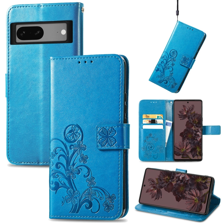 Four-leaf Clasp Embossed Buckle Leather Phone Case