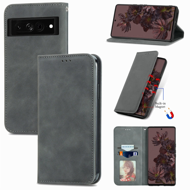 Retro Skin Feel Magnetic Leather Phone Case, For Google Pixel 7 Pro 5G, For Google Pixel 7 5G, For Motorola Moto G Stylus 5G 2022, For Motorola Moto G22