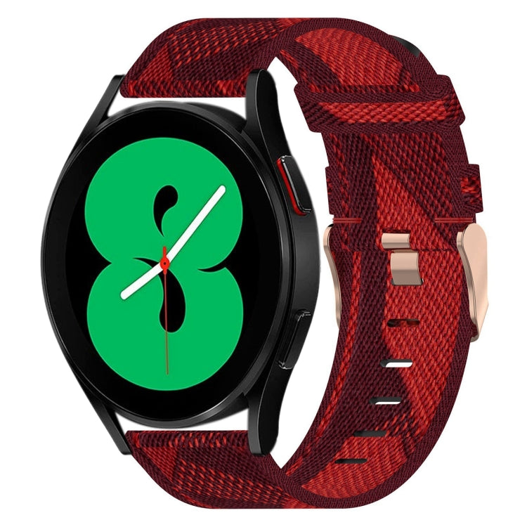 20mm Nylon Woven Watch Band, For Samsung Galaxy Watch 4 40mm, For Samsung Galaxy Watch 4 44mm, For Samsung Galaxy Watch 4 Classic 42mm