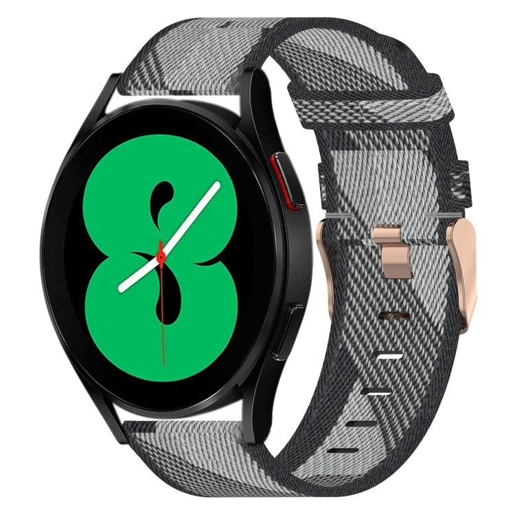20mm Nylon Woven Watch Band, For Samsung Galaxy Watch 4 40mm, For Samsung Galaxy Watch 4 44mm, For Samsung Galaxy Watch 4 Classic 42mm