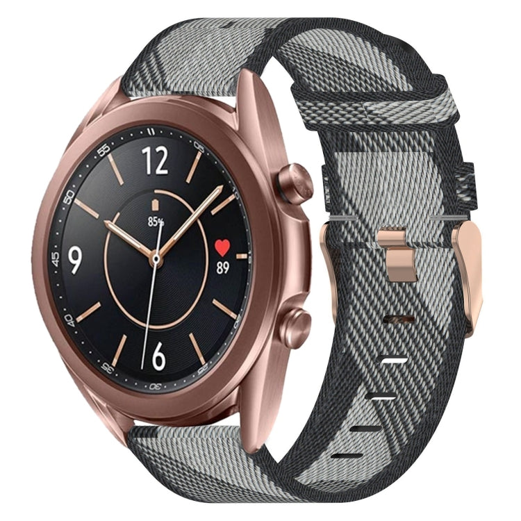 20mm Nylon Woven Watch Band, For Samsung Galaxy Watch 4 Classic 46mm, For Samsung Galaxy Watch 3 41mm, For Samsung Galaxy Watch Active 2 40mm