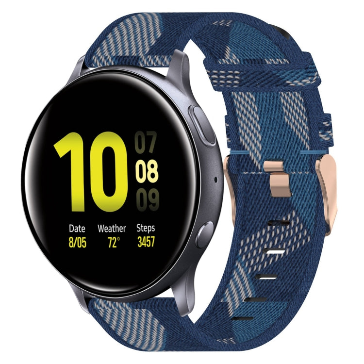 20mm Nylon Woven Watch Band, For Samsung Galaxy Watch 4 Classic 46mm, For Samsung Galaxy Watch 3 41mm, For Samsung Galaxy Watch Active 2 40mm