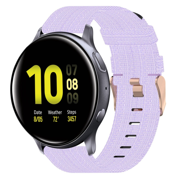 20mm Nylon Woven Watch Band, For Samsung Galaxy Watch 4 Classic 46mm, For Samsung Galaxy Watch 3 41mm, For Samsung Galaxy Watch Active 2 40mm