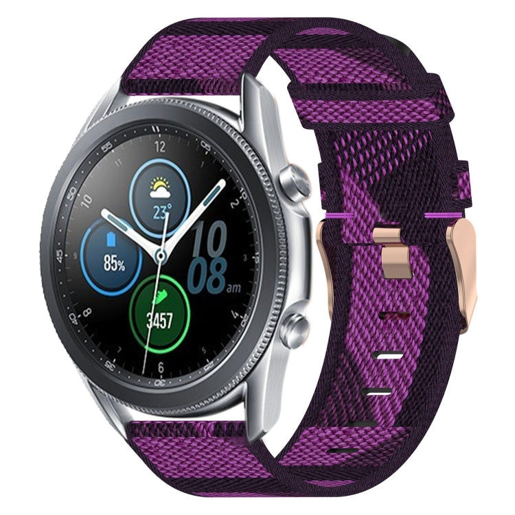 22mm Nylon Woven Watch Band, For Samsung Galaxy Watch3 45mm, For Samsung Galaxy Watch 46mm, For Samsung Gear S3 Classic