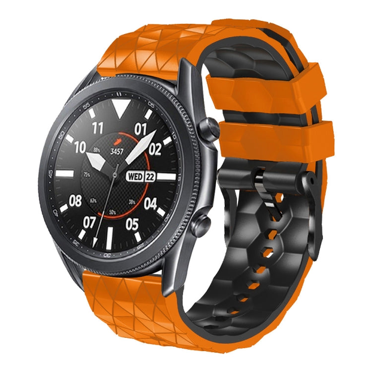 22mm Football Pattern Two-Color Silicone Strap, For Samsung Gear S3 Classic, For Samsung Gear S3 Frontier