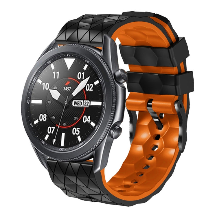 22mm Football Pattern Two-Color Silicone Strap, For Samsung Gear S3 Classic, For Samsung Gear S3 Frontier