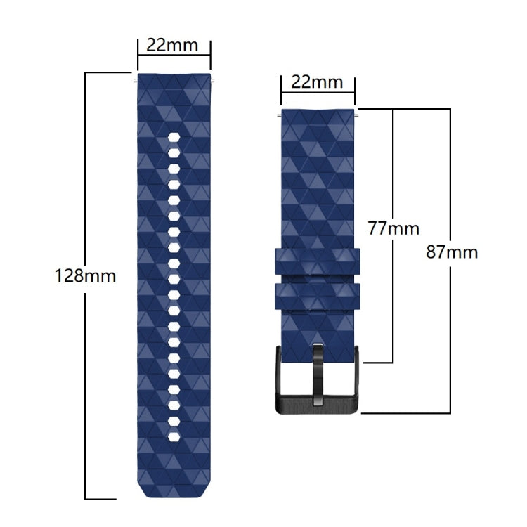 22mm Football Pattern Two-Color Silicone Strap, For Samsung Gear S3 Classic, For Samsung Gear S3 Frontier
