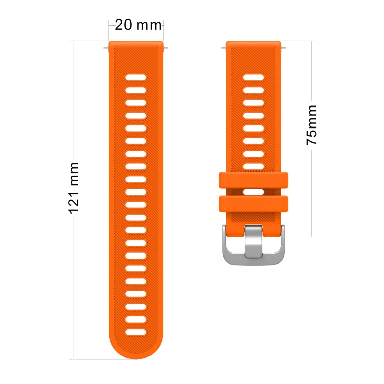 20mm Silicone Twill Watch Band, For Samsung Galaxy Watch 42mm, For Samsung Gear Sport